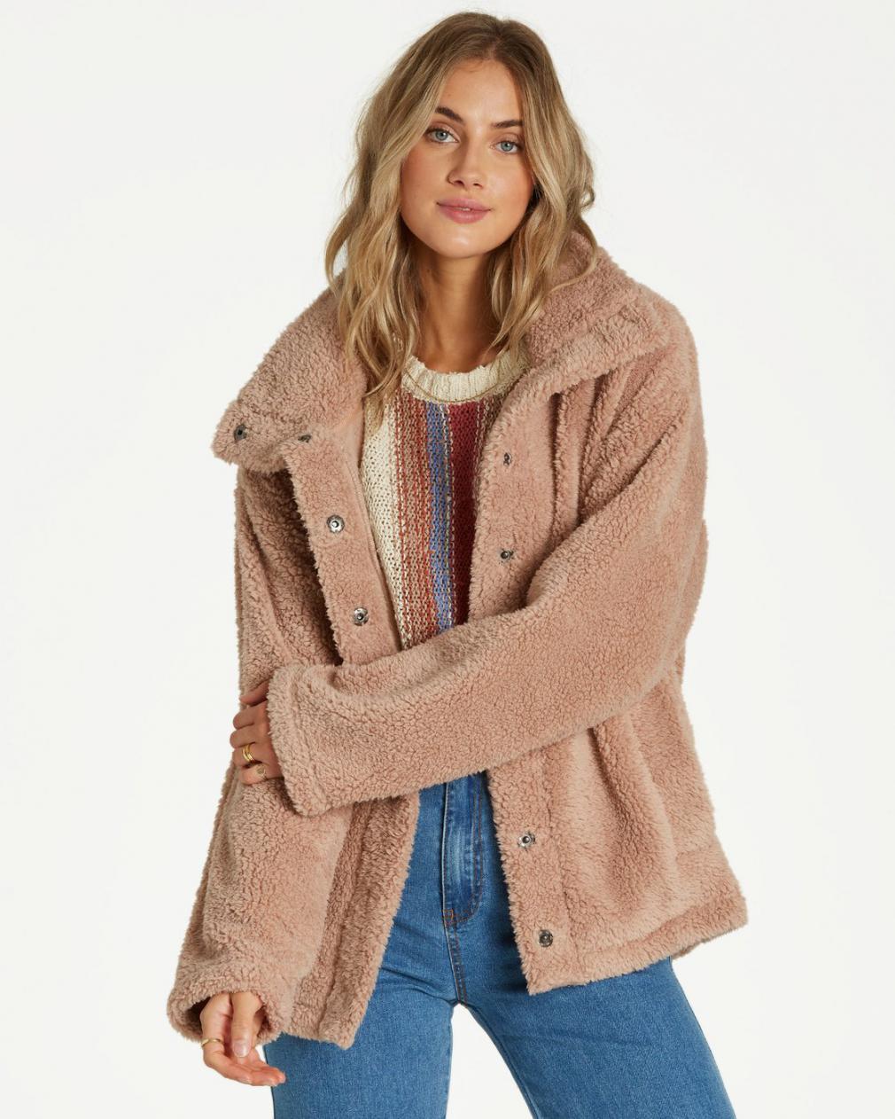 Billabong Girls Warm and Cozy Zip Fleece Jacket